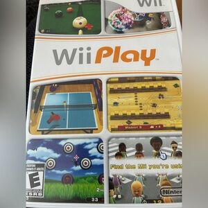 Wii Play (Nintendo Wii, 2007) Complete Tested various games hockey billiards